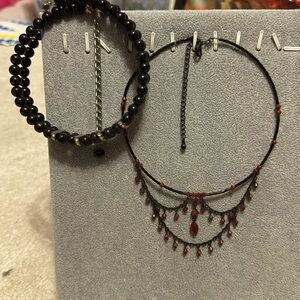 (2)adjustable chocker style vintage necklaces oldies wow look get both one price